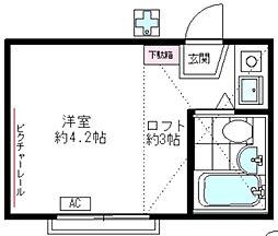 エス・コーポ ワンルームの間取図画像