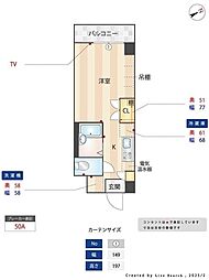 ドミトリー白根 1階1Kの間取り