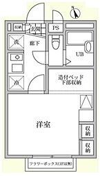 プライムコート中神 1階1Kの間取り
