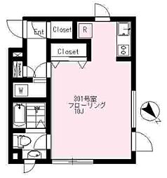 アルクス学芸大学 1Kの間取図画像