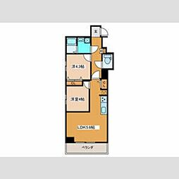 メゾンナカムラ 3階2LDKの間取り