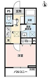 リーブルファイン豊島区長崎 1階1Kの間取り