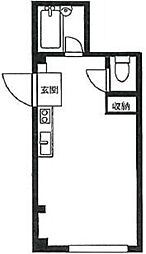 コアプラス立川みなみ 1階ワンルームの間取り