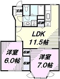 間取図画像 2LDK