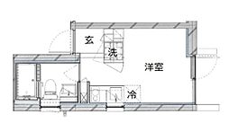 creal桜台 ワンルームの間取図画像