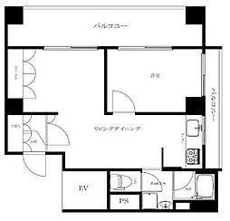 サーラ白金 1LDKの間取図画像