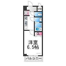 ファインコート　北三国丘 5階1Kの間取り