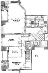青山第一マンションズ 3LDKの間取図画像