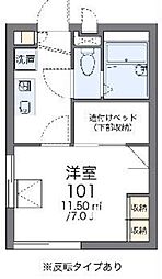 レオパレス鶴見東台 1Kの間取図画像