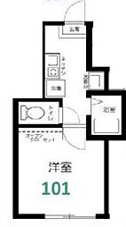 グラン徳丸 1階1Kの間取り