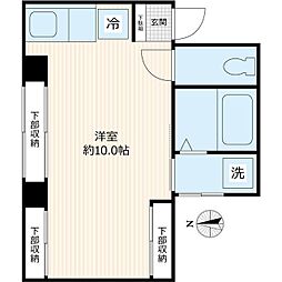 アーバン増渕 3階ワンルームの間取り