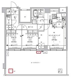 ジェノヴィア北池袋スカイガーデン 6階2LDKの間取り