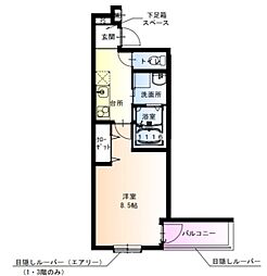 JR片町線(学研都市線) 徳庵駅 徒歩6分の賃貸アパート 2階1Kの間取り