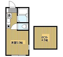 エターニティー鶴見 ワンルームの間取図画像