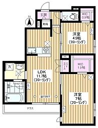 (仮称)桜台6丁目メゾン 1階2LDKの間取り