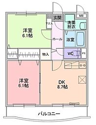 間取図画像 2DK
