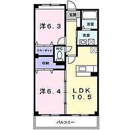 アンダンテ 2LDKの間取図画像
