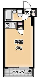 ヴィラ・フォンテ ワンルームの間取図画像