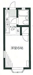 グリーンコート新高円寺 1Kの間取図画像