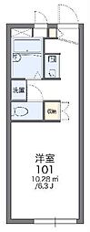 レオパレスファザーンB 1Kの間取図画像