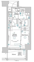 ラフィスタ中野本町 6階1DKの間取り