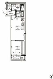 ベルシードステアー東十条駅前 1DKの間取図画像