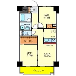 豊里アーバンハイツ 2LDKの間取図画像