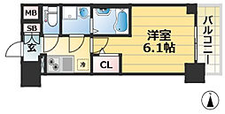 JR山陽本線 和田岬駅 徒歩10分の賃貸マンション 8階1Kの間取り