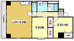 リップル・ガーデン1 2LDKの間取図画像