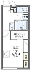 レオパレスプレミール 1Kの間取図画像