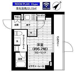 ステージグランデ稲城長沼駅前 1階1Kの間取り