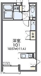レオネクストエスペランサ ワンルームの間取図画像