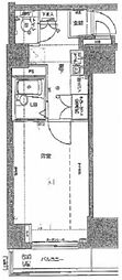 アクティブミレニアム中延 4階1Kの間取り