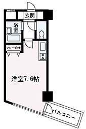 ＶＯＸ−Ｈ3 7階ワンルームの間取り