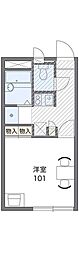 レオパレスナルニ 1Kの間取図画像