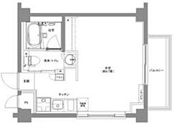 LEAFCOURTPLUS ワンルームの間取図画像