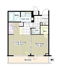 ラグゼガーデン松原 3階1LDKの間取り