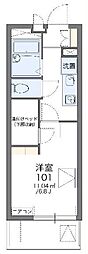 レオパレスプランドール八広 1Kの間取図画像