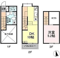 メゾンクレールII 1階1DKの間取り