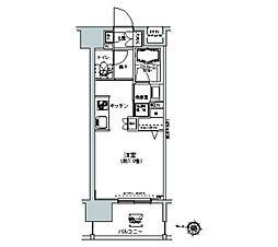 パークキューブ板橋本町 1Kの間取図画像