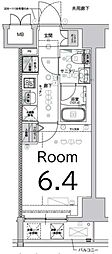 CRESTTAPP新横浜 1Kの間取図画像