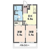 カノビアーノＢ 00201 ｜ 栃木県佐野市赤坂町959-4（賃貸アパート2DK・2階・40.00㎡） その2