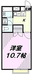 プレジール　ＳＥＫＩＴＡ 2階1Kの間取り