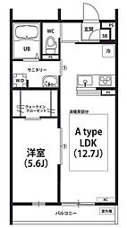 リブリ・Pualani 1LDKの間取図画像