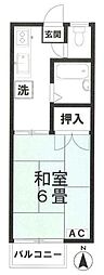 第二吉野コーポ 1Kの間取図画像