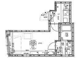 セント リヴィア K 3階1Kの間取り