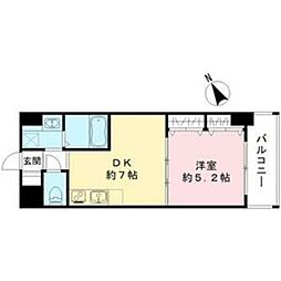 SAMTYNAKAMOZURESIDENCE 1DKの間取図画像
