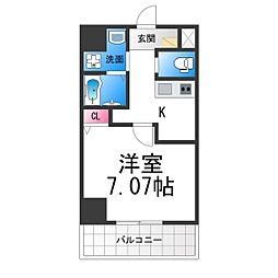 エヌエムキャトフヴァンヌフ 1階1Kの間取り