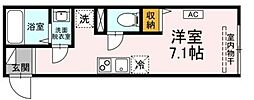 アセット東武練馬 3階ワンルームの間取り