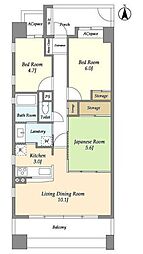 ネクス川口 3階3LDKの間取り